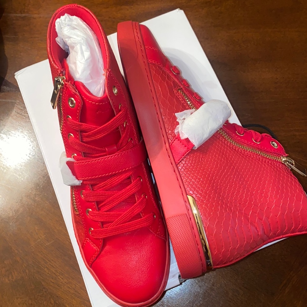 Red aldo shoes